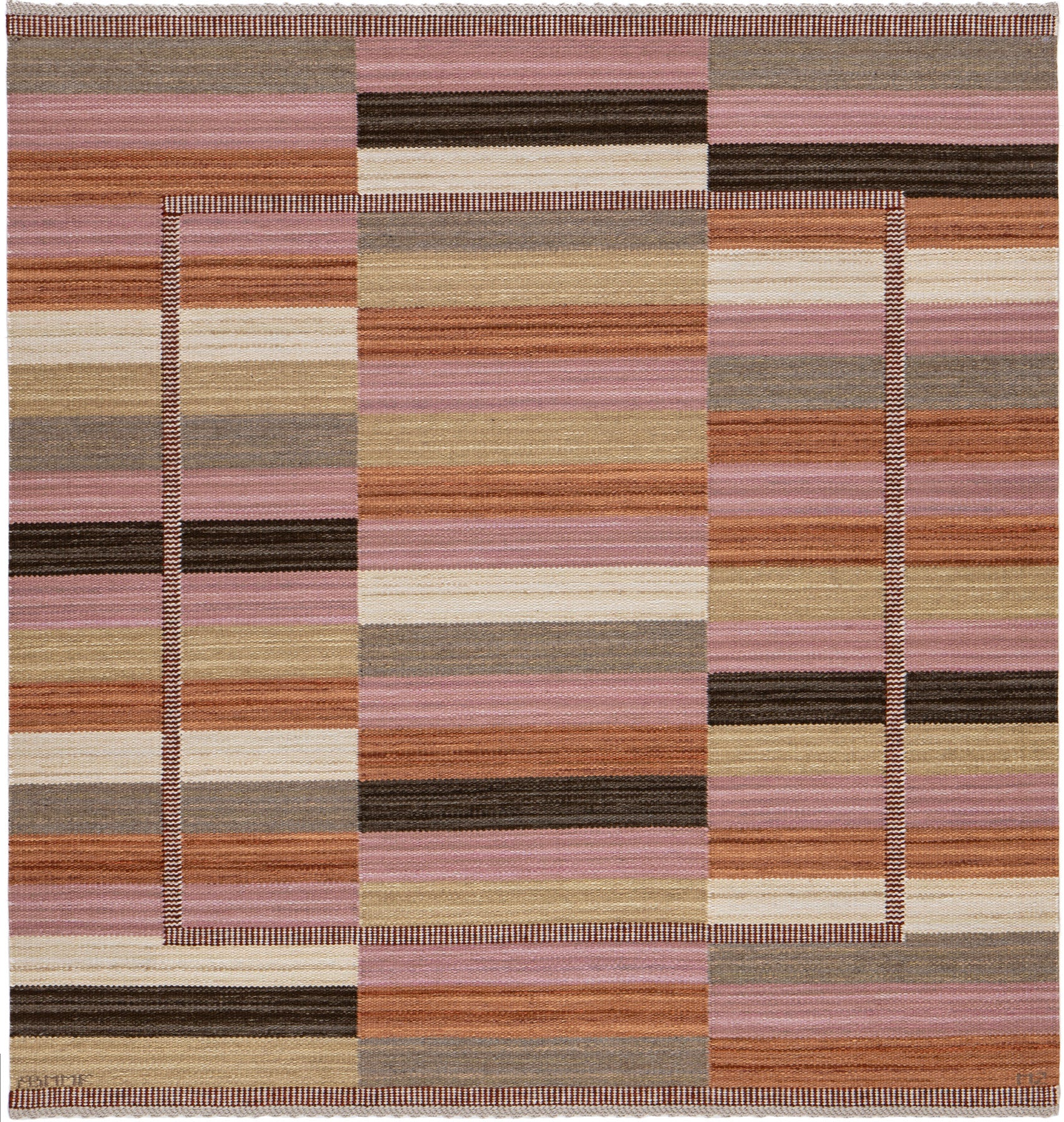 A Righe, rosa 181 x 187 cm