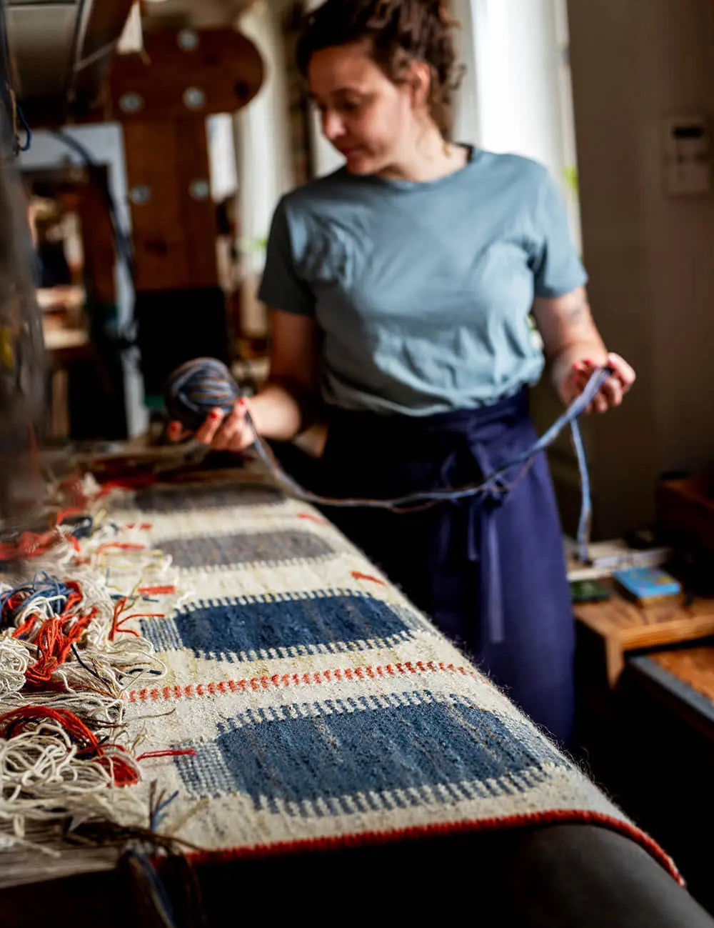 Blå plump 205 x 315 cm Product vendor