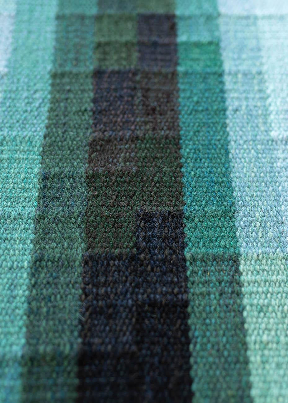 Bredband, blågrön 170 x 220 cm