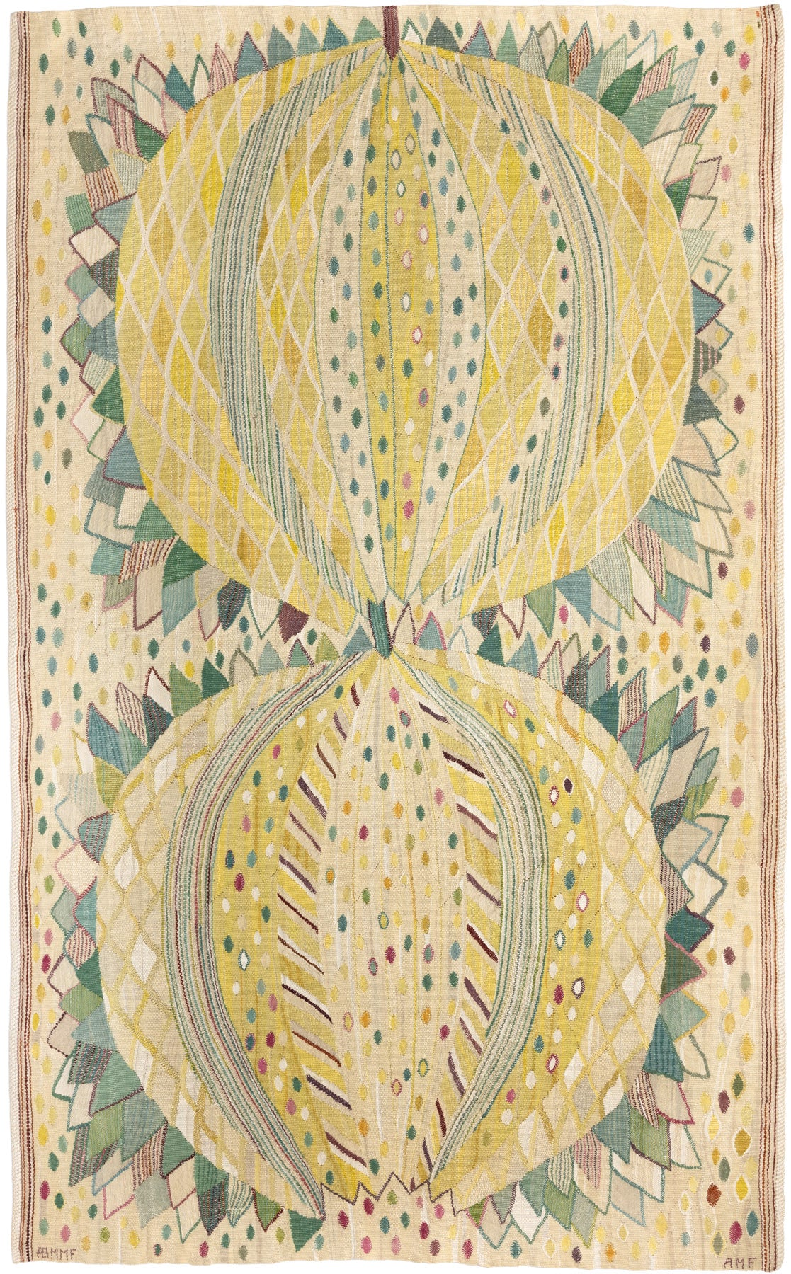 Gul melon 122 x 205 cm