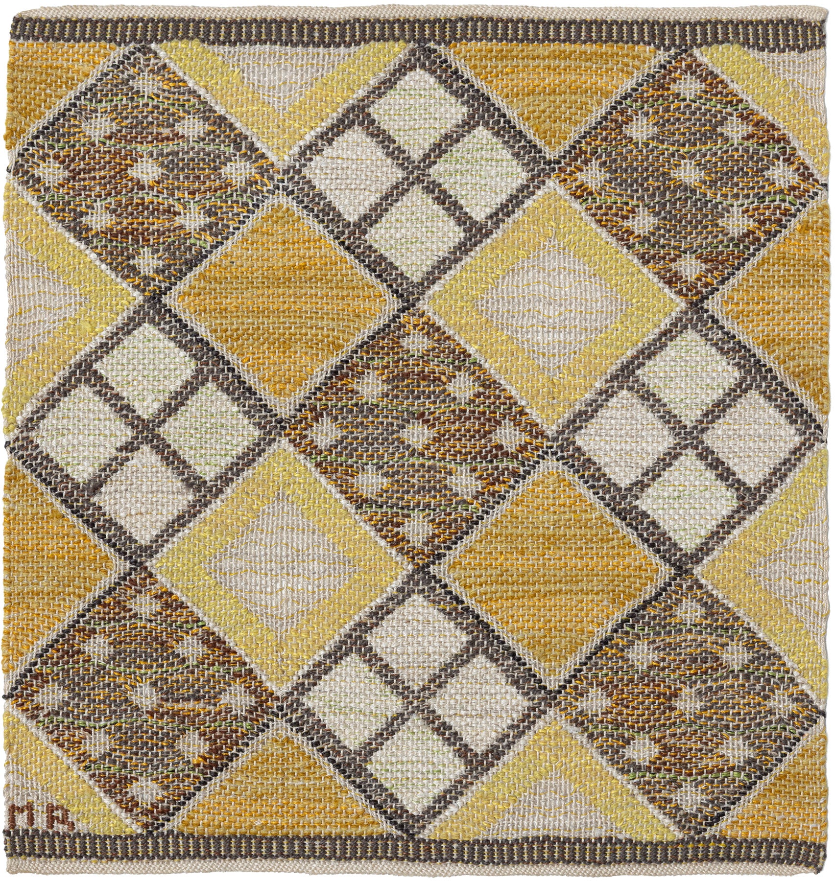 Linnebotten, gul 34 x 34 cm