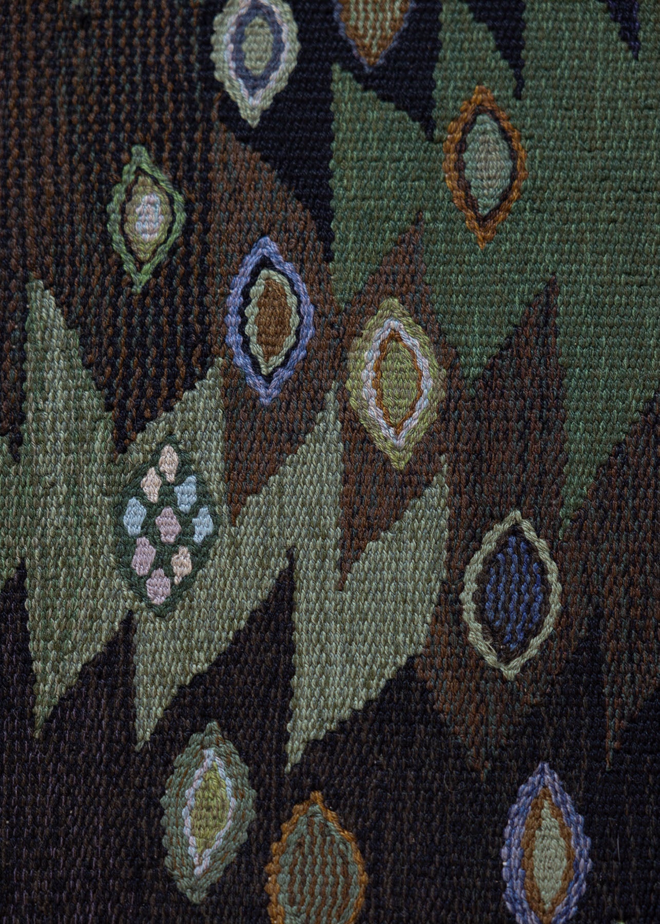 Tånga, brun och grön, 196 x 293 cm