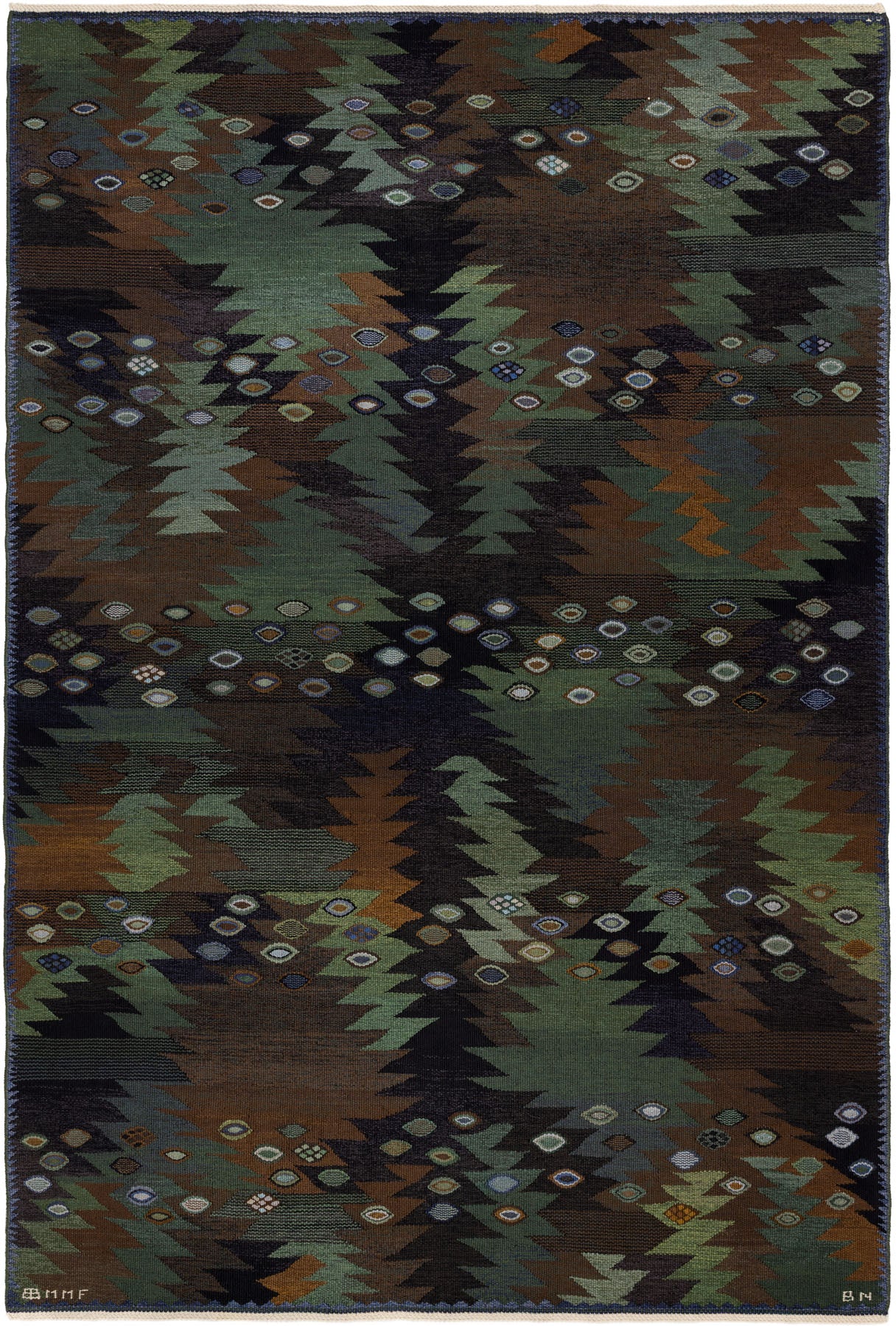 Tånga, brun och grön, 196 x 293 cm